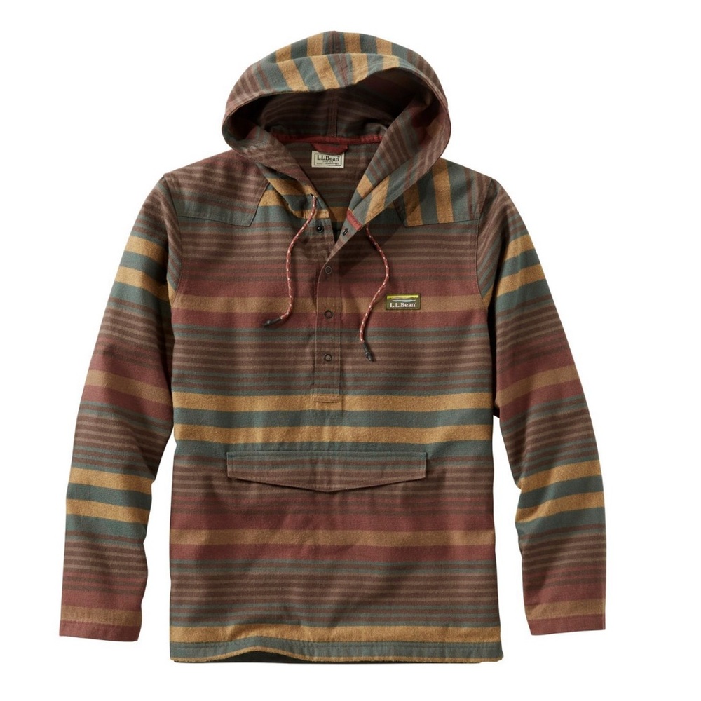 Men's Katahdin Performance Flannel Anorak Large in Light Hickory Regular length